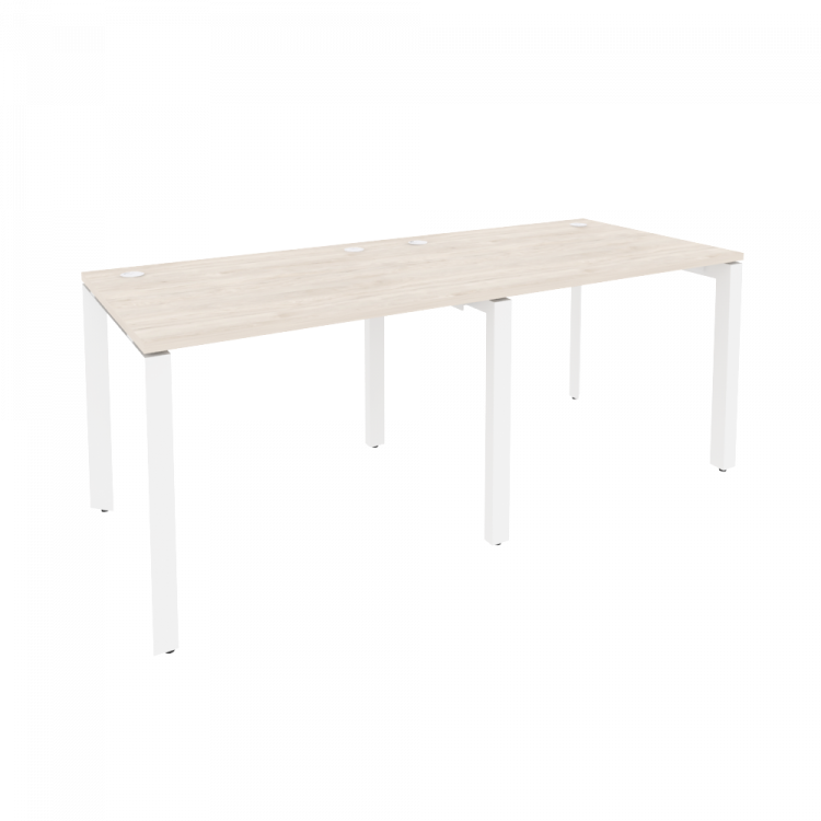 Onix Рабочая станция на П-образном м/к O.MP-RS-2.1.8 Денвер Светлый/Металл Белый 1960*800*750