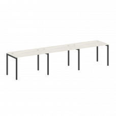 Metal System Quattro Рабочая станция на 3 места на П-образном м/к 40БП.СМ-3.2 Дуб Наварра/Металл Ант