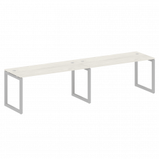 Metal System Quattro Рабочая станция на 2 места на О-образном м/к 50БО.СМ-2.4 Дуб Наварра/Металл Сер