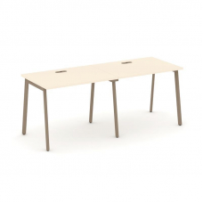 Estetica Рабочая станция 2 места ES.RS-2.1-LP Сатин/Металл Латте 1960*730*750