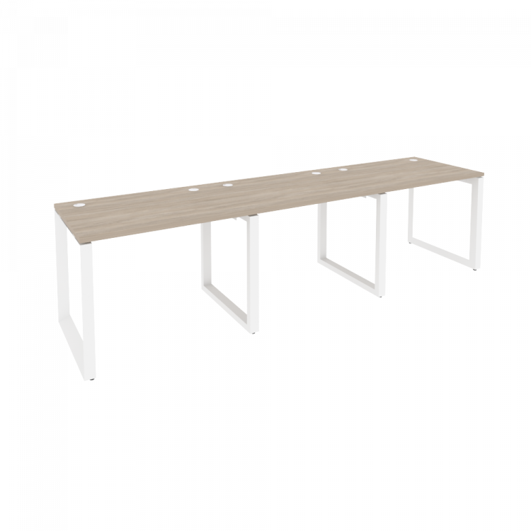 Onix Рабочая станция на О-образном м/к O.MO-RS-3.1.7 Дуб Аттик/Металл Белый 2940*720*750