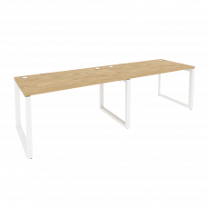Onix Рабочая станция на О-образном м/к O.MO-RS-2.3.8 Тиквуд Светлый/Металл Белый 2760*800*750