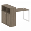 Metal System Quattro Стол письменный с шкафом-купе на О-образном м/к 50БО.РС-СШК-3.2 Т Вяз Благородн