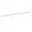 Metal System Рабочая станция на 3 места на А-образном м/к БА.СМ-3.5 Дуб Наварра/Металл Белый 5400*72