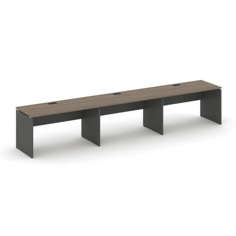 Style Project Рабочая станция 1 сторон. SN-D.ORS-052 Вяз Благородный/Антрацит/Черная Заглушка 3540*8