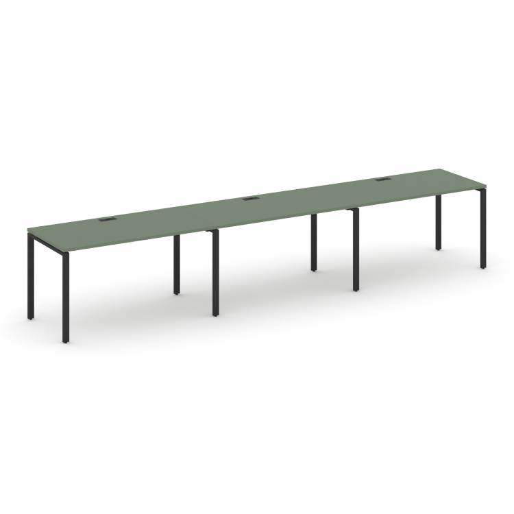 Concept Рабочая станция 3 места CN.ORS-007 Кобо/Металл Черный 4140*720*750