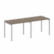 Metal System Quattro Рабочая станция на 2 места на П-образном м/к 40БП.СМ-2.1 Вяз Благородный/Металл