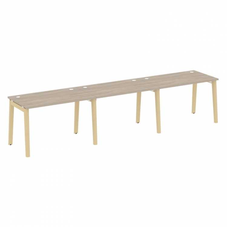 Onix Wood Рабочая станция OW.RS-3.2.7 Дуб Аттик/Дуб Светлый/Металл Белый 3540*720*750