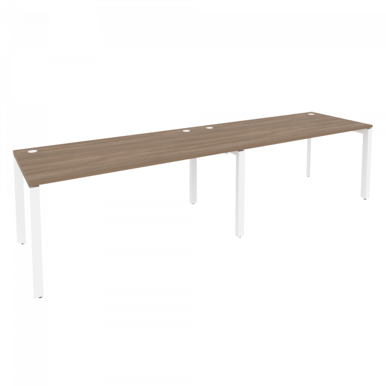 Onix Рабочая станция на П-образном м/к O.MP-RS-2.4.8 Дуб Аризона/Металл Белый 3160*800*750