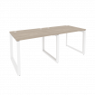 Onix Рабочая станция на О-образном м/к O.MO-RS-2.1.8 Дуб Аттик/Металл Белый 1960*800*750