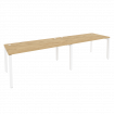 Onix Рабочая станция на П-образном м/к O.MP-RS-2.4.8 Тиквуд Светлый/Металл Белый 3160*800*750