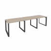 Onix Рабочая станция на О-образном м/к O.MO-RS-3.1.8 Дуб Аттик/Металл Антрацит 2940*800*750