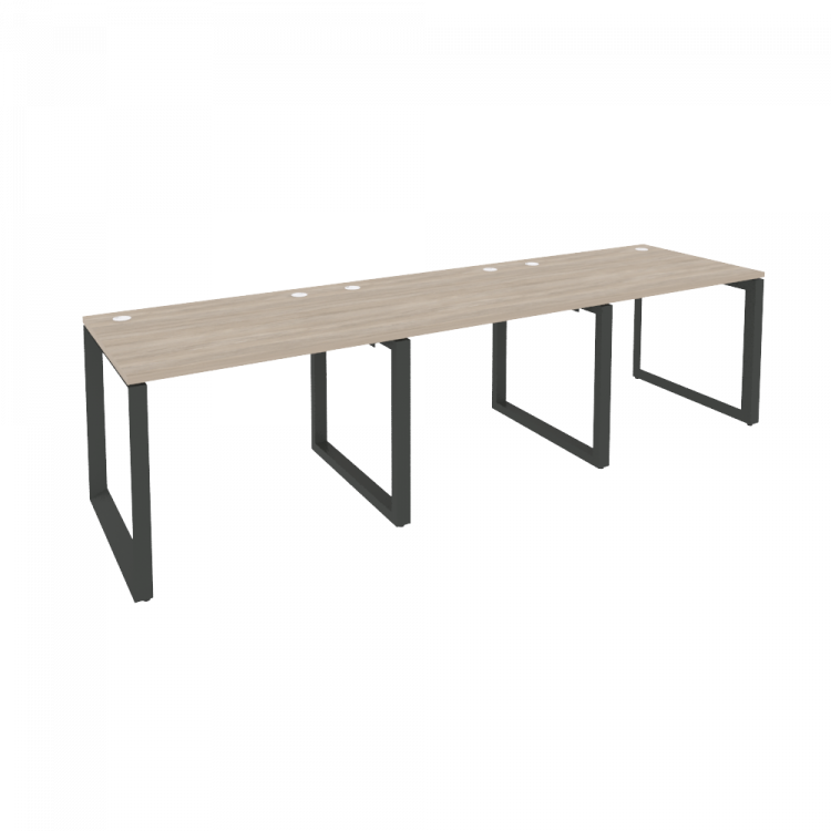 Onix Рабочая станция на О-образном м/к O.MO-RS-3.1.8 Дуб Аттик/Металл Антрацит 2940*800*750