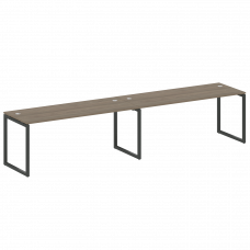 Metal System Quattro Рабочая станция на 2 места на О-образном м/к 40БО.СМ-2.5 Вяз Благородный/Металл