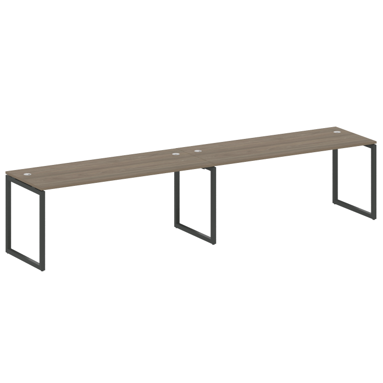 Metal System Quattro Рабочая станция на 2 места на О-образном м/к 40БО.СМ-2.5 Вяз Благородный/Металл