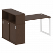 Metal System Quattro Стол письменный с шкафом-купе на О-образном м/к 50БО.РС-СШК-3.3 Т Венге Цаво/Ме