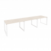 Onix Рабочая станция на О-образном м/к O.MO-RS-3.2.8 Денвер Светлый/Металл Белый 3540*800*750