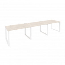 Onix Рабочая станция на О-образном м/к O.MO-RS-3.2.8 Денвер Светлый/Металл Белый 3540*800*750