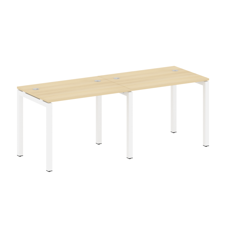 Metal System Quattro Рабочая станция на 2 места на П-образном м/к 50БП.СМ-2.1 Акация Лорка/Металл Бе