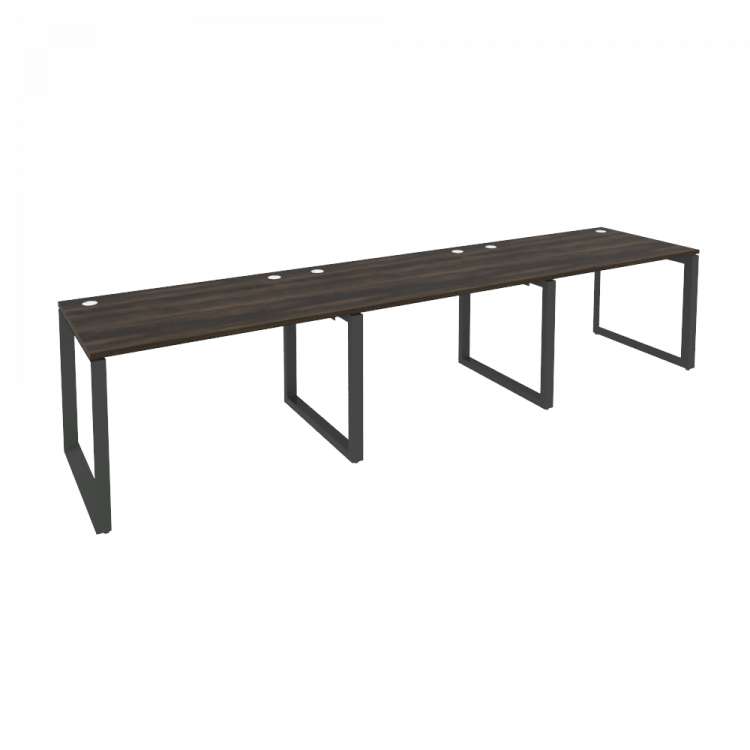 Onix Рабочая станция на О-образном м/к O.MO-RS-3.2.8 Дуб Мали/Металл Антрацит 3540*800*750