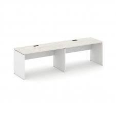 Style Project Рабочая станция 1 сторон. SN-D.ORS-014 Дуб Наварра/Белый/Черная Заглушка 3160*700*750