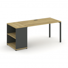 Concept Стол рабочий с опорным стеллажом CN.SP-203 Дуб Винченцо/Антрацит/Металл Антрацит 1800*720*75