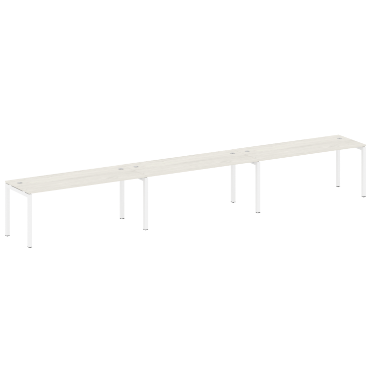 Metal System Quattro Рабочая станция на 3 места на П-образном м/к 50БП.СМ-3.5 Дуб Наварра/Металл Бел