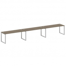 Metal System Рабочая станция на 3 места на О-образном м/к БО.СМ-3.5 Вяз Благородный/Металл Серый 540