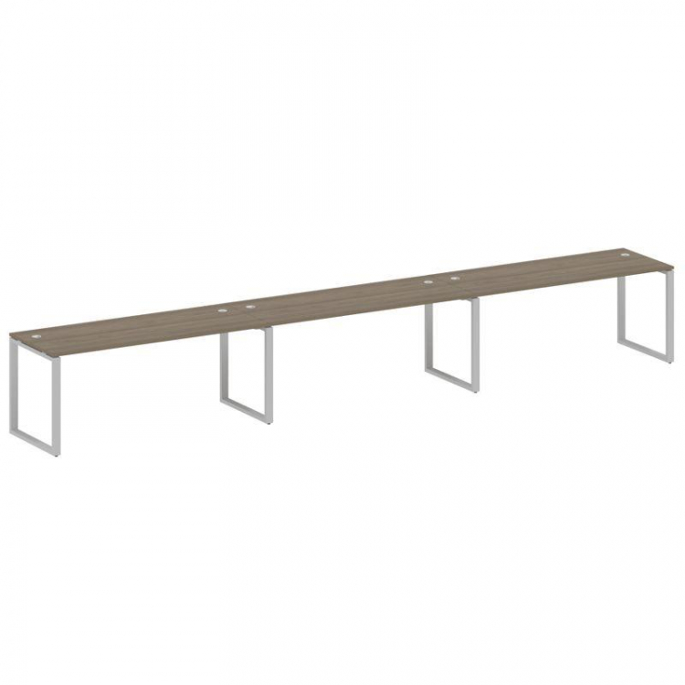 Metal System Рабочая станция на 3 места на О-образном м/к БО.СМ-3.5 Вяз Благородный/Металл Серый 540