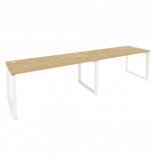 Onix Рабочая станция на О-образном м/к O.MO-RS-2.4.7 Тиквуд Светлый/Металл Белый 3160*720*750