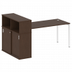 Metal System Quattro Стол письменный с шкафом-купе на П-образном м/к 40БП.РС-СШК-3.4 Т Венге Цаво/Ме