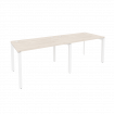 Onix Рабочая станция на П-образном м/к O.MP-RS-2.2.8 Денвер Светлый/Металл Белый 2360*800*750