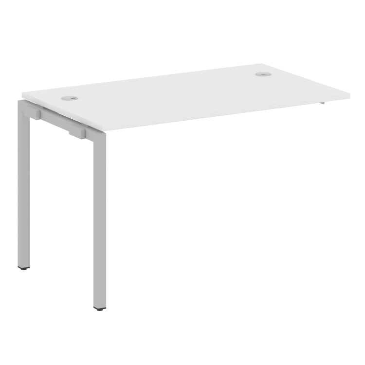 Metal System Quattro Проходной элемент рабочей станции на П-образном м/к 40БП.ПРС-СП-1.2 Белый/Метал