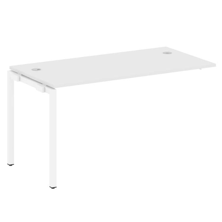 Metal System Quattro Проходной элемент рабочей станции на П-образном м/к 40БП.ПРС-СП-1.3 Белый/Метал