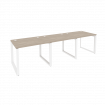 Onix Рабочая станция на О-образном м/к O.MO-RS-3.1.8 Дуб Аттик/Металл Белый 2940*800*750