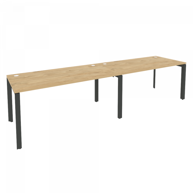 Onix Рабочая станция на П-образном м/к O.MP-RS-2.4.8 Тиквуд Светлый/Металл Антрацит 3160*800*750