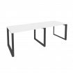 Onix Рабочая станция на О-образном м/к O.MO-RS-2.2.8 Белый Бриллиант/Металл Антрацит 2360*800*750