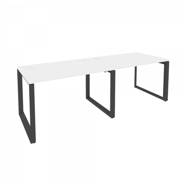 Onix Рабочая станция на О-образном м/к O.MO-RS-2.2.8 Белый Бриллиант/Металл Антрацит 2360*800*750