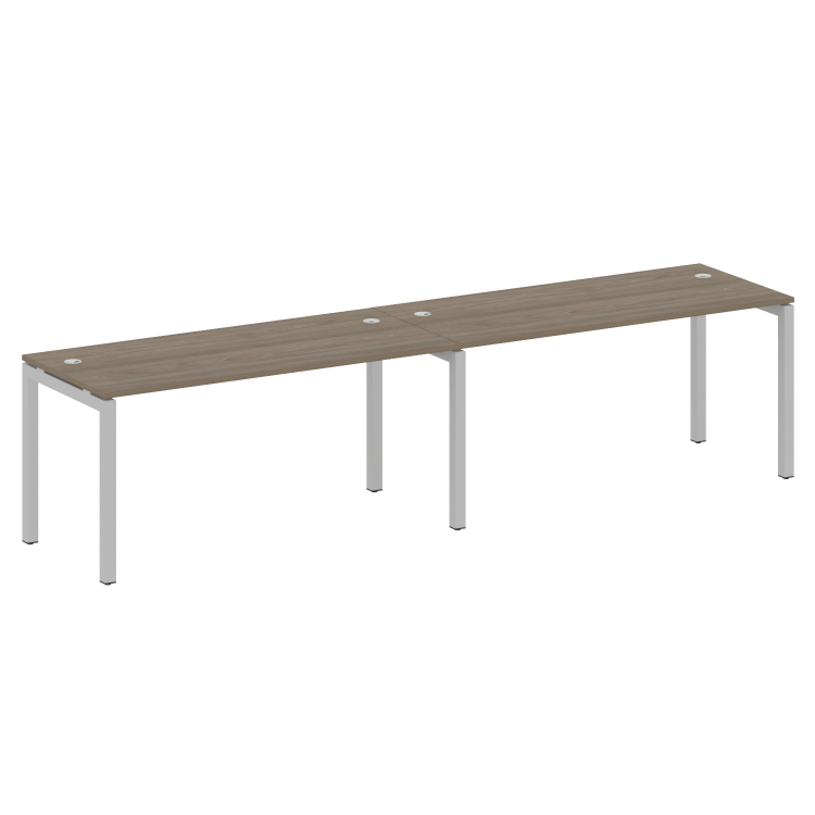 Metal System Quattro Рабочая станция на 2 места на П-образном м/к 50БП.СМ-2.4 Вяз Благородный/Металл