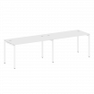 Metal System Quattro Рабочая станция на 2 места на П-образном м/к 40БП.СМ-2.3 Белый/Металл Белый 280