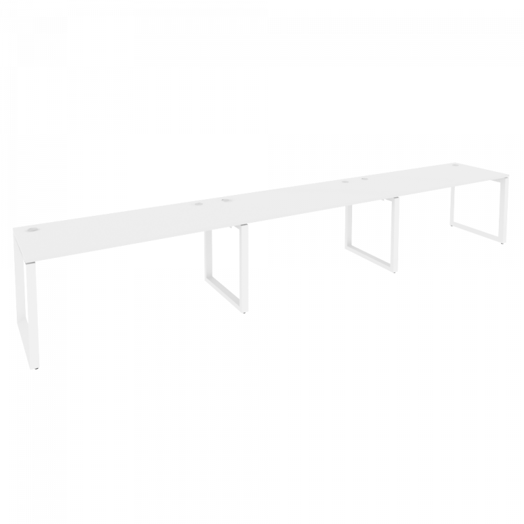 Onix Рабочая станция на О-образном м/к O.MO-RS-3.4.7 Белый Бриллиант/Металл Белый 4740*720*750