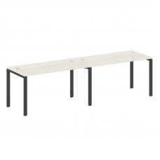 Metal System Рабочая станция на 2 места на П-образном м/к БП.СМ-2.3 Дуб Наварра/Металл Антрацит 2800