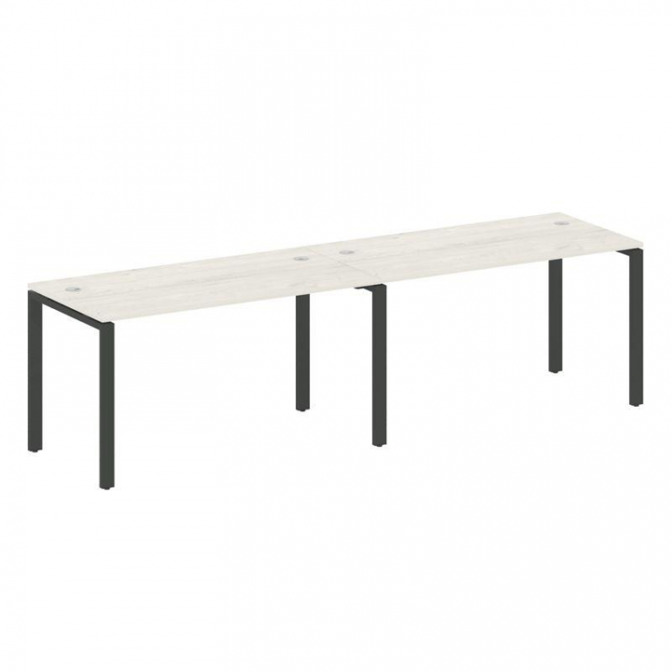 Metal System Рабочая станция на 2 места на П-образном м/к БП.СМ-2.3 Дуб Наварра/Металл Антрацит 2800