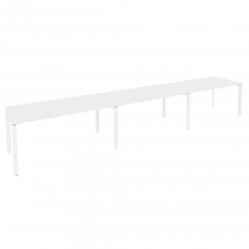 Onix Рабочая станция на П-образном м/к O.MP-RS-3.4.8 Белый Бриллиант/Металл Белый 4740*800*750