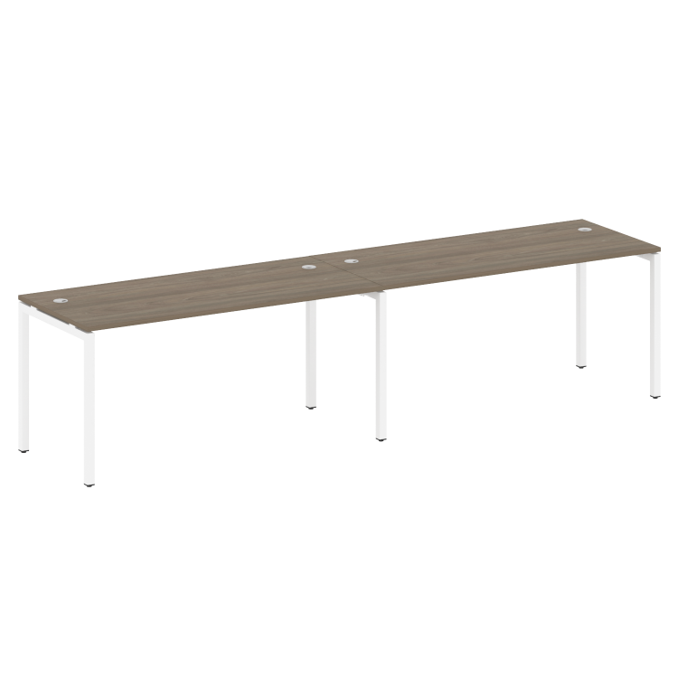 Metal System Quattro Рабочая станция на 2 места на П-образном м/к 40БП.СМ-2.4 Вяз Благородный/Металл