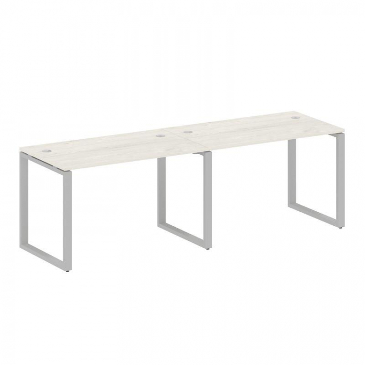 Metal System Рабочая станция на 2 места на О-образном м/к БО.СМ-2.2 Дуб Наварра/Металл Серый 2400*72