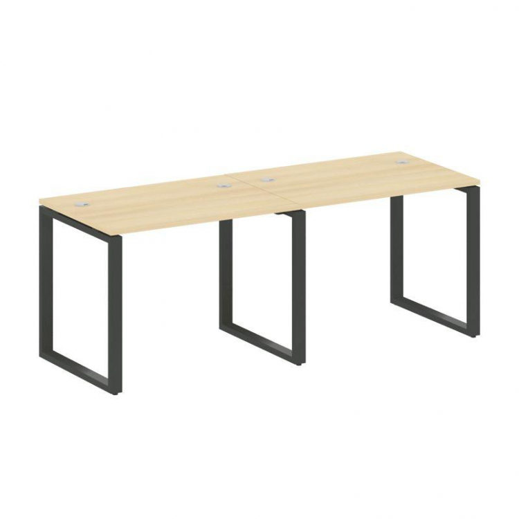 Metal System Рабочая станция на 2 места на О-образном м/к БО.СМ-2.1 Акация Лорка/Металл Антрацит 200