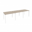 Onix Рабочая станция на П-образном м/к O.MP-RS-3.1.8 Дуб Аттик/Металл Белый 2940*800*750