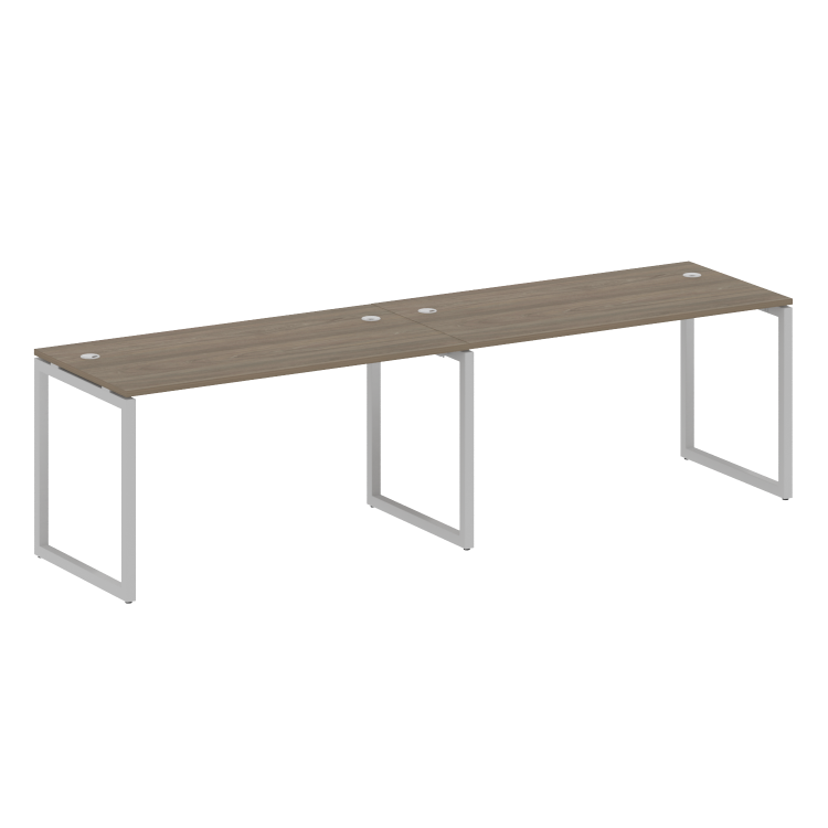 Metal System Quattro Рабочая станция на 2 места на О-образном м/к 40БО.СМ-2.3 Вяз Благородный/Металл