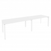 Onix Рабочая станция на П-образном м/к O.MP-RS-2.4.8 Белый Бриллиант/Металл Белый 3160*800*750